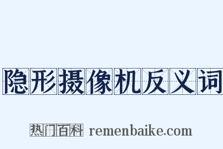 隐形摄像机反义词是什么意思的图片
